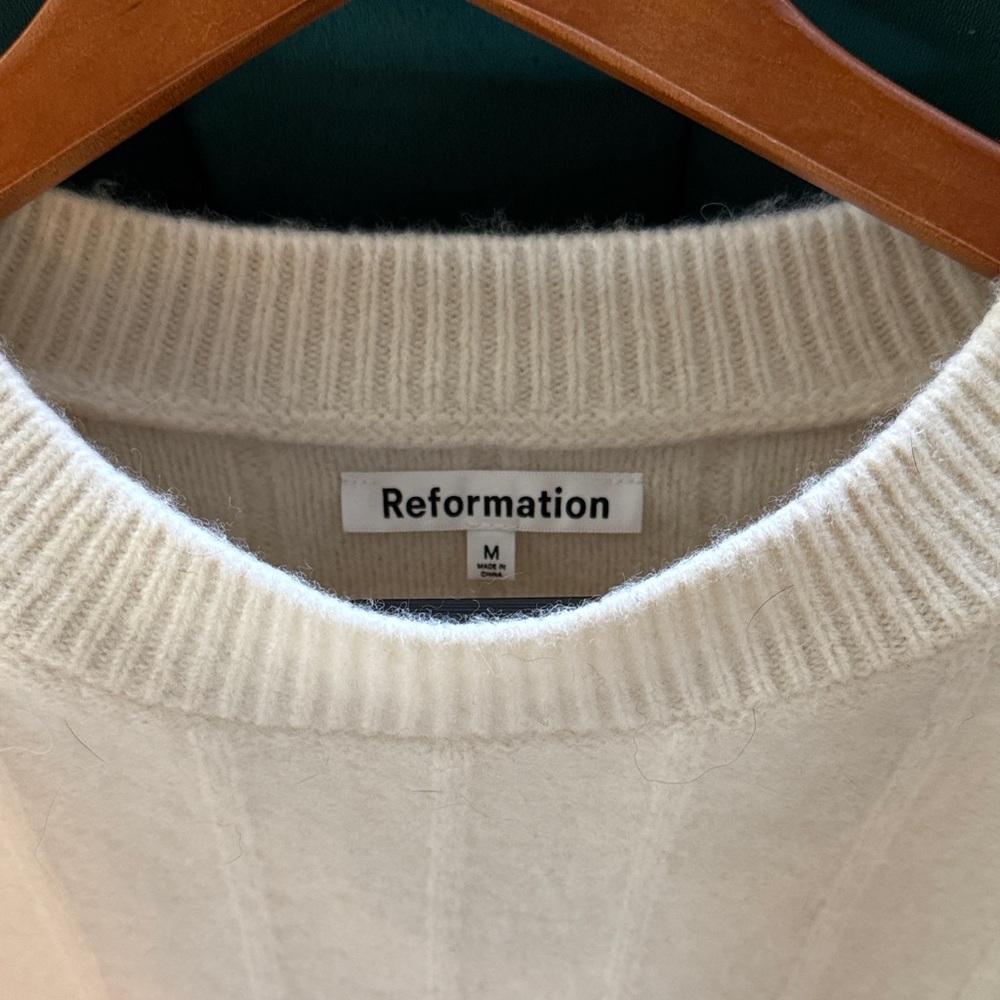 Reformation Ivory Long Sleeve Sweater - Picture 2 of 12